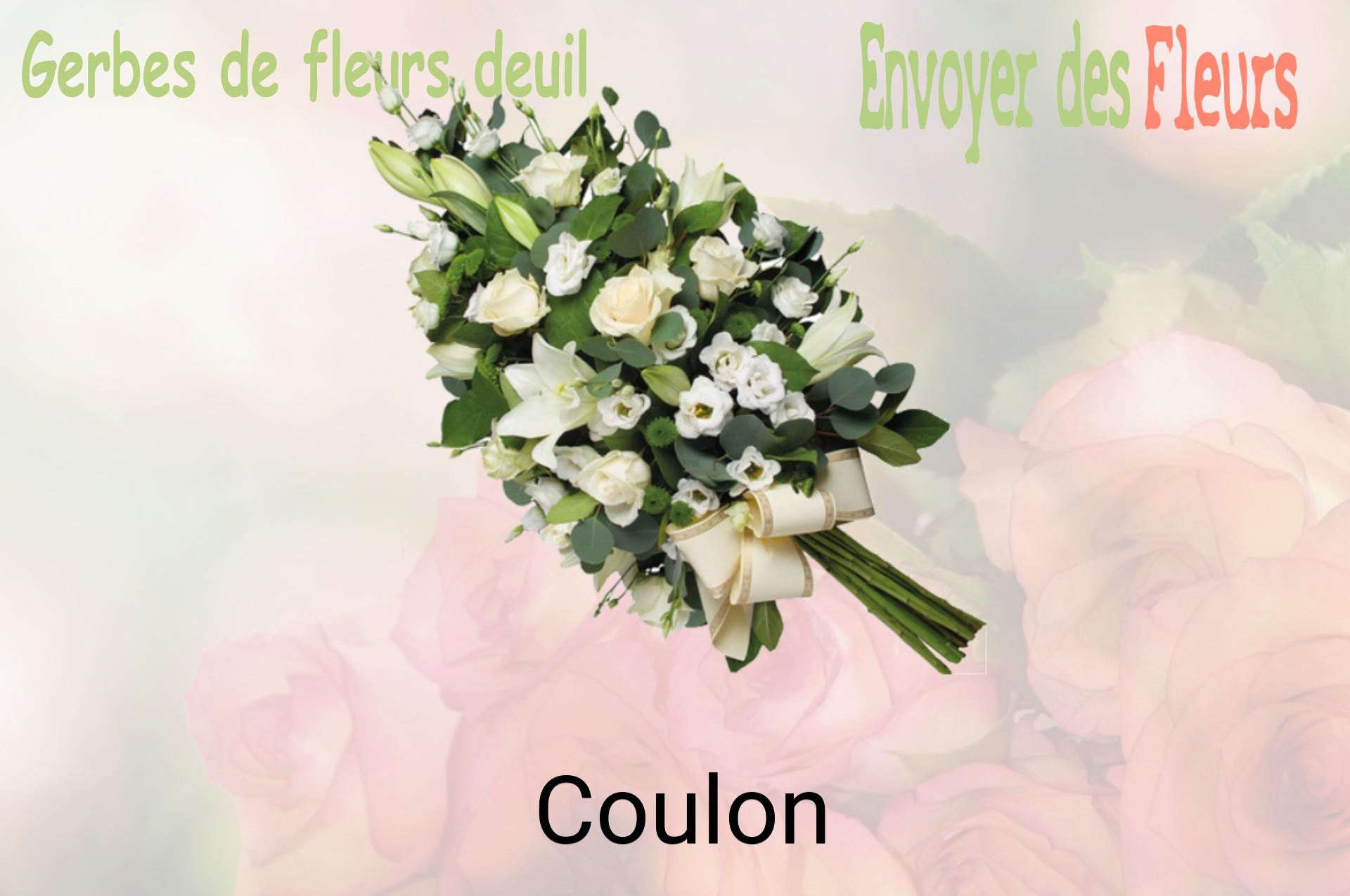 Gerbe de fleurs de deuil livrée à Coulon